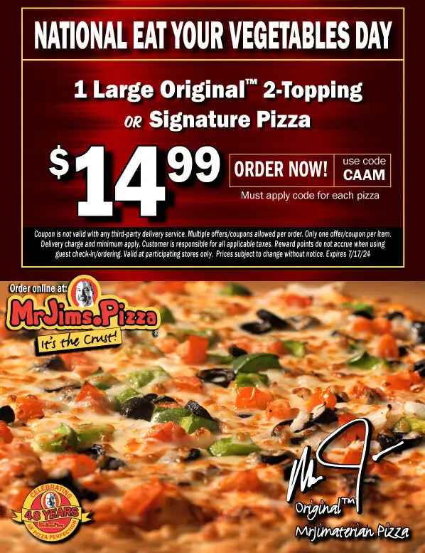 50 Off Mr. Jim's Pizza Coupons, Promo Codes & Deals (Jul 2024)