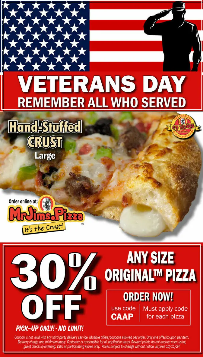 15% Off Mr. Jim's Pizza Coupons, Promo Codes &amp; Deals (Nov 2024)