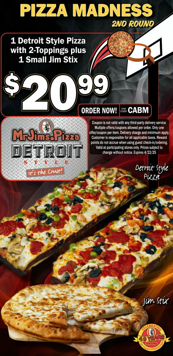50% Off Mr. Jim's Pizza Coupons & Deals (Apr 2025)