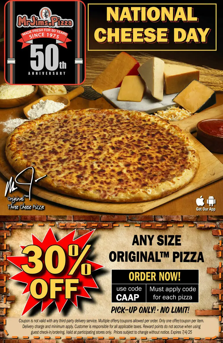 50% Off Mr. Jim's Pizza Coupons &amp; Deals (Jul 2025)