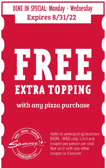 $5 Off Sammy's Pizza Coupons, Promo Codes & Deals (Nov 2022)