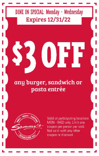 $5 Off Sammy's Pizza Coupons, Promo Codes &amp; Deals (Jan 2023)