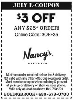 Nancy's Pizza Coupons: Get Cheesy with 20% Off, Promo Codes (Jul 2021)