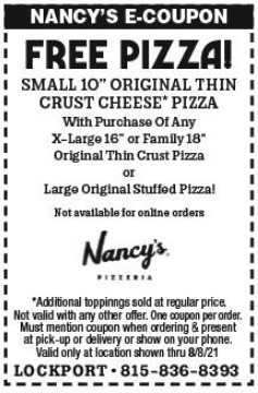 Nancy's Pizza Coupons: Get Cheesy with 20% Off, Promo Codes (Jul 2021)