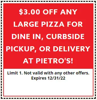$3 Off Pietro's Pizza Coupons, Promo Codes &amp; Deals (May 2023)
