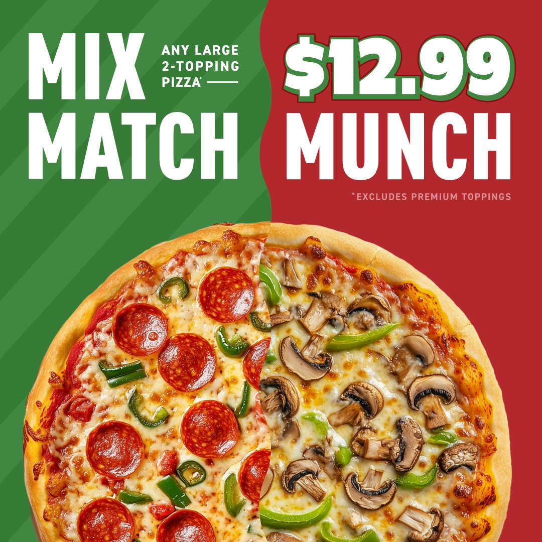 Pizza Boli's Printable Coupon Mix and Match: Get Large 2-Topping Pizza for only $12.99!