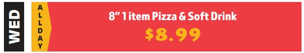 Pizza King Printable Coupon Wednesday Special Starting at $8.99