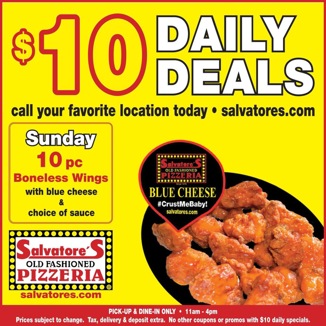 5 Off Salvatore's Pizzeria Coupons, Promo Codes & Deals (Jun 2023)