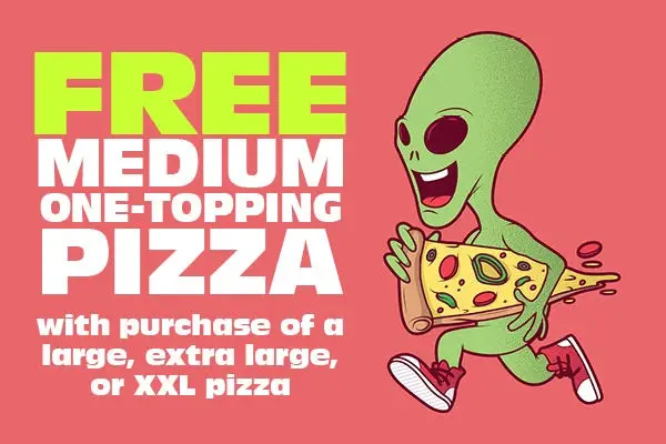 Pizza Schmizza National Pizza Day Get a FREE Medium 1-Topping Pizza w/ Pizza Order